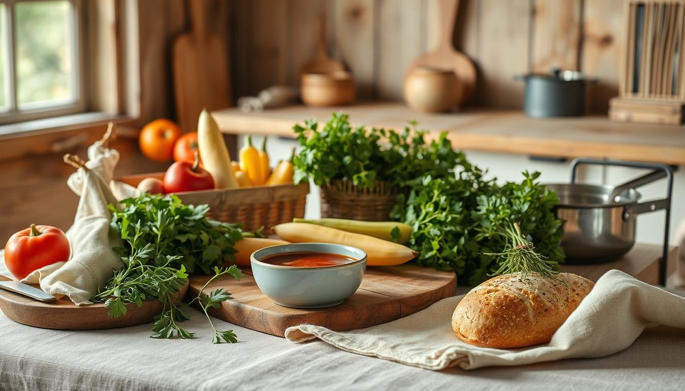 Fresh ingredients and home cooking inspiration