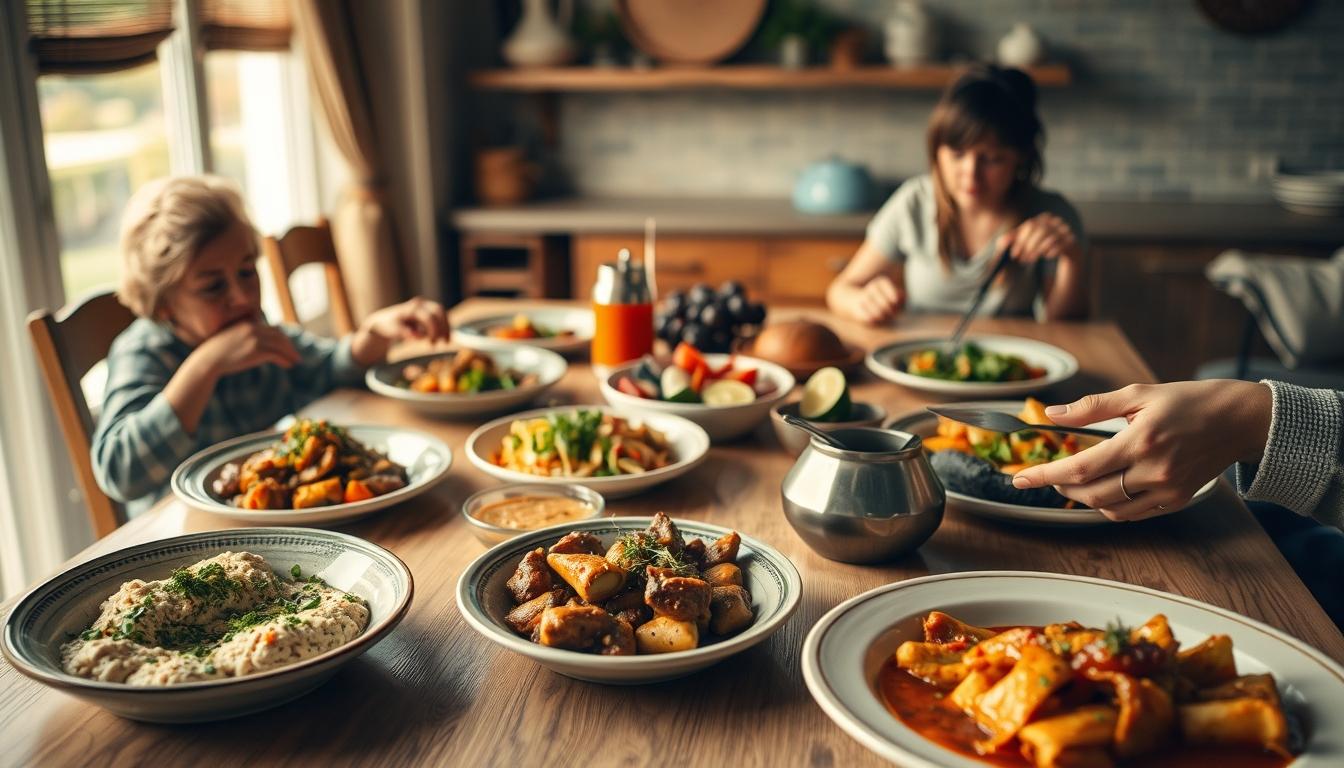 Quick weeknight dinner prepared in a home kitchen